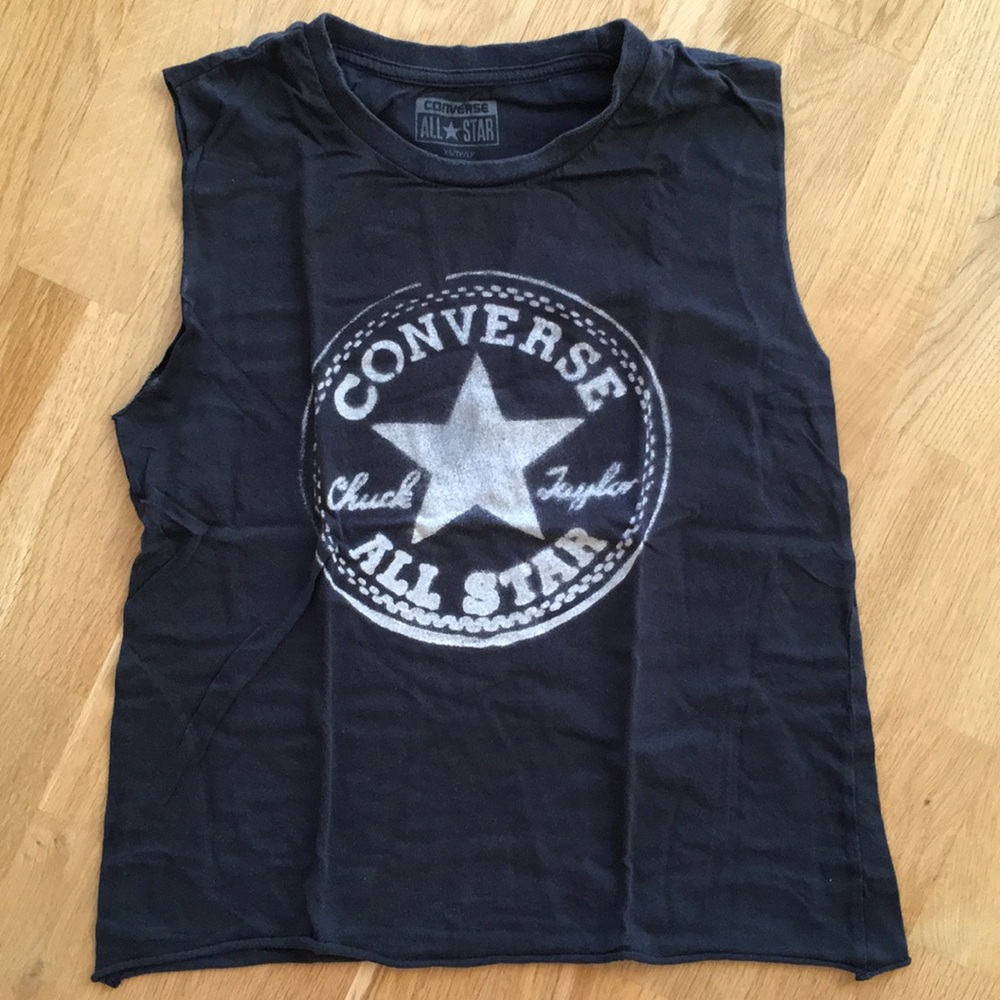Converse black muscle tee